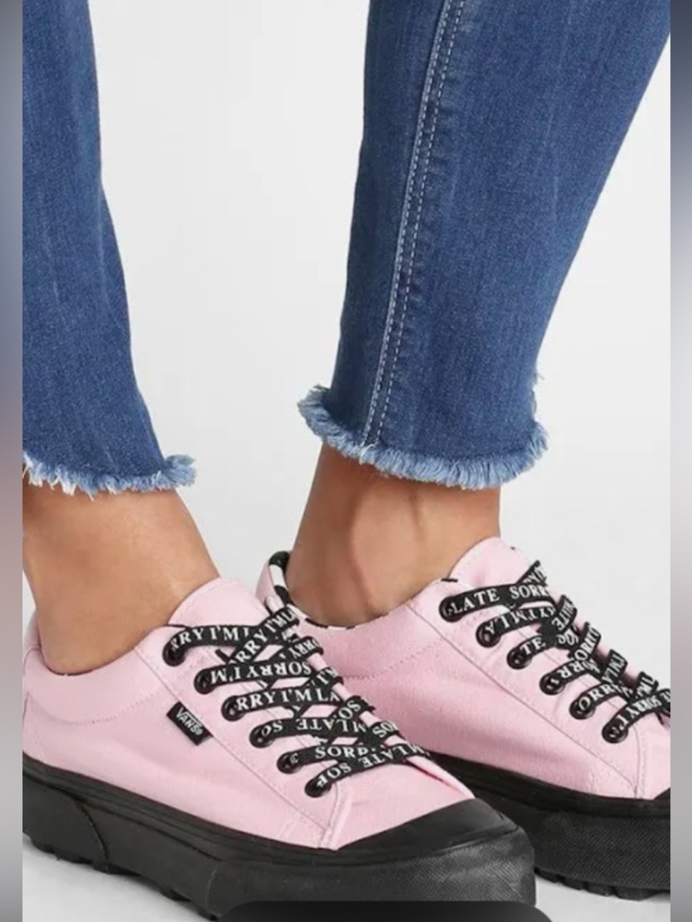 Vans Pink and Black Checker Low-Top Sneakers- Limited Edition